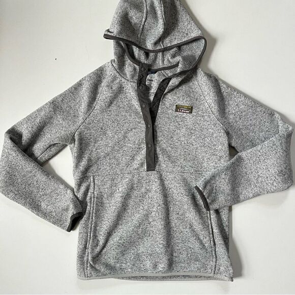 L.L.Bean Hooded Sweater Fleece Pullover XS - Picture 8 of 13